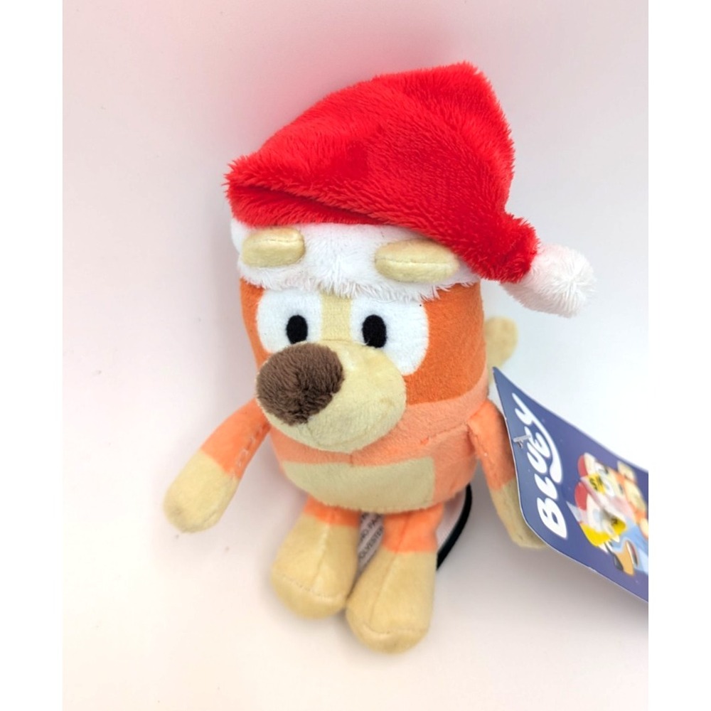 Bluey Bingo Soft Plush Backpack Clip Bingo With Holiday Hat NWT